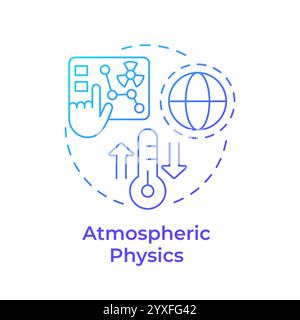 Atmospheric physics blue gradient concept icon Stock Vector
