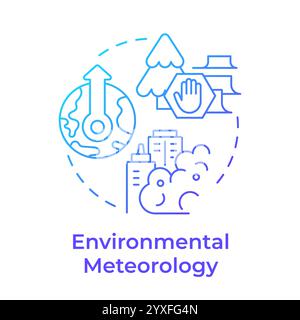 Environmental meteorology blue gradient concept icon Stock Vector