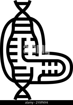 crispr tool genetic engineering line icon vector illustration Stock ...