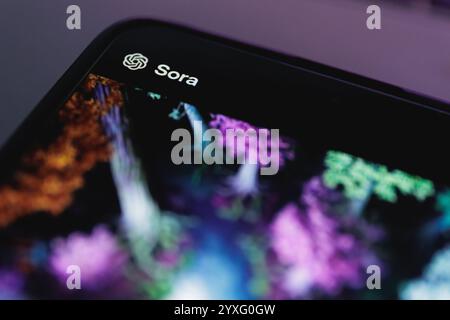 Sora OpenAI text to video generative AI model Stock Photo