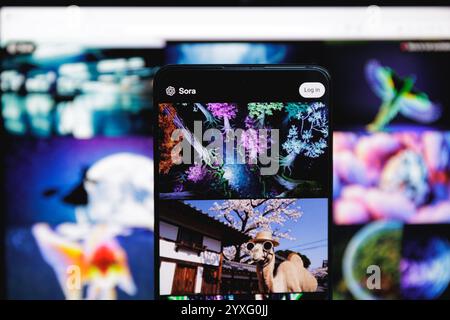 Sora OpenAI text to video generative AI model Stock Photo