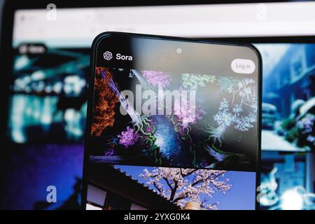 Sora OpenAI text to video generative AI model Stock Photo