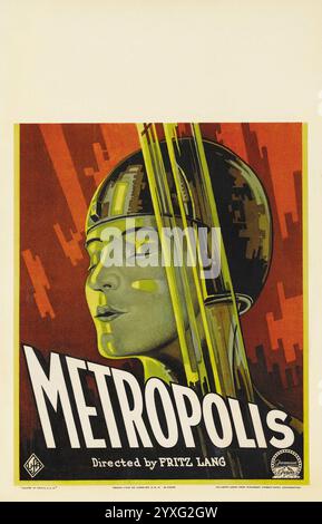 Metropolis (UFA-Paramount, 1927). Fritz Lang - Window Card. Printed in USA Stock Photo