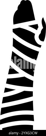 arm cast fracture injury glyph icon vector illustration Stock Vector ...