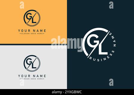 Initial GL Vector Logo - Elegant Monogram Template for letter G and L for your Business Stock Vector