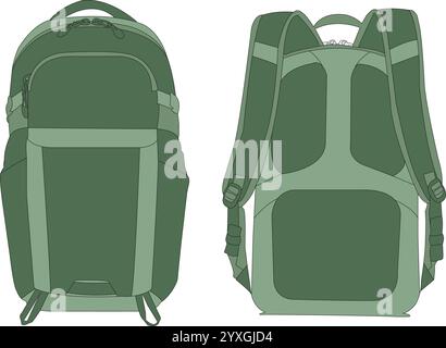 backpack school ccolorfull, cartoon backpack isolated, backpacks flat vector, Cartoon school backpacks, backpack icon colorfull Stock Vector