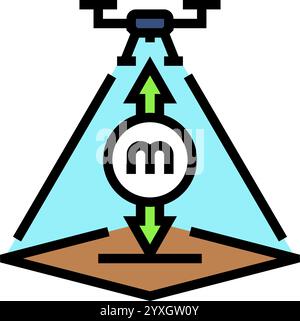 altitude meter unmanned aerial vehicle color icon vector illustration ...