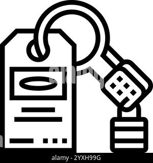 lockout tagout injury prevention line icon vector illustration Stock ...