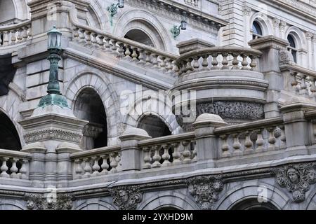 New York State Capitol Building in Albany, close-up view of details Stock Photo