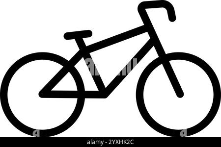 City bicycle icon isolated on white background, silhouette ecological ...