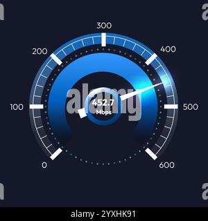 Internet speed test indicator Stock Vector
