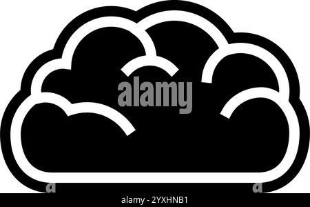 cloud computing glyph icon vector illustration Stock Vector