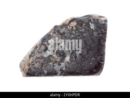 Beautiful smokey topaz isolated on white. Natural gemstone Stock Photo