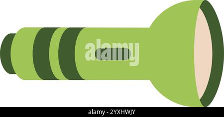 flashlight military equipment Stock Vector