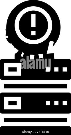 disaster recovery data center glyph icon vector illustration Stock ...