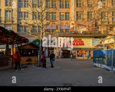 Munich, Germany. 16th Dec, 2024. The Filmtheater Sendlinger Tor in Munich, Bavaria, Germany, on December 16, 2024, opens in 1913 on Sendlinger-Tor-Platz. It is the oldest still existing large cinema in Munich. The cinema closes in 2025 due to a lease dispute. (Photo by Michael Nguyen/NurPhoto) Credit: NurPhoto SRL/Alamy Live News Stock Photo