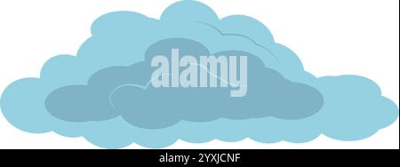 cloud icon, rain cloud raindrops, Cloud rain symbol, Blue sky with cloud Stock Vector