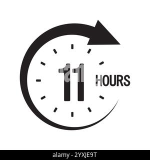 Digital clock and analog clock time 11-45-AM vector Stock Vector Image ...