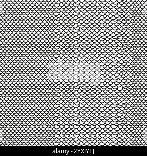 Dragon scales hand drawn seamless pattern Stock Vector