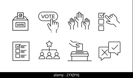 Vote symbol collection Stock Vector