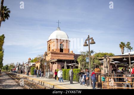 San Juan Capistrano, California, United States - 03-29-2019: A view of the historic train station depot. Stock Photo