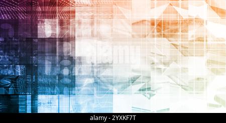 Advanced Technology As A It Concept Background Stock Photo