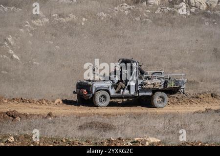 Mashdal Shams, Tel Aviv, Israel. 16th Dec, 2024. Israeli troops are seen near the buffer zone in Golan Heights on Dec.15th. A Syrian territory currently occpied by Israel. (Credit Image: © Gaby Schuetze/ZUMA Press Wire) EDITORIAL USAGE ONLY! Not for Commercial USAGE! Stock Photo