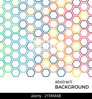 Abstract background with color hexagons elements. Vector illustration ...