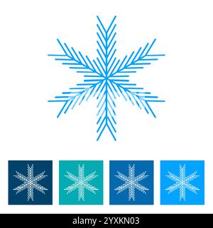 Snowflake. New Year icon. Vector illustration Stock Vector