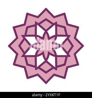 Beautiful Islamic Geometric Pattern - Elegant Arabic Star Design for Home Decor, Digital Art, and Print Stock Vector