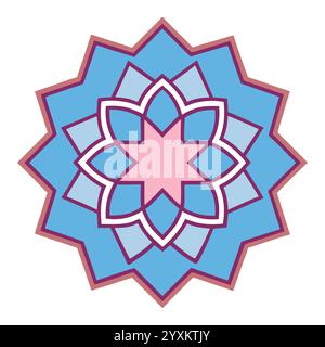 Beautiful Islamic Geometric Pattern - Elegant Arabic Star Design for Home Decor, Digital Art, and Print Stock Vector