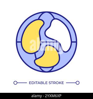 Air masses RGB color icon Stock Vector