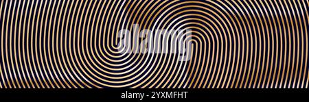 Golden wave pattern with smooth and silky texture. Elegant abstract banner gold background . Flat vector illustration isolated Stock Vector