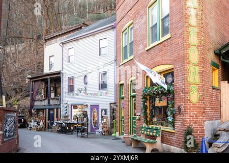 Jim Thorpe, PA - December 14, 2024: View of historic downtown Jim