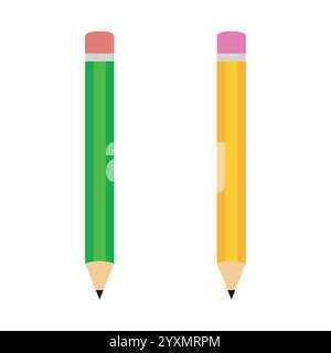 Pencil in a realistic style for various web sites. Stock Vector