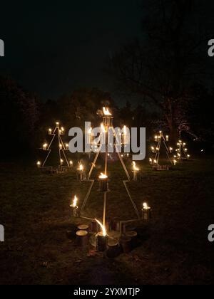 Christmas lights in Kew Gardens, London, UK Stock Photo