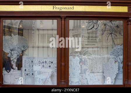 Paris, France, 12.14.2024 The facade of the Fragonard fragrance museum Stock Photo