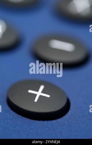 Close up of addition sign on calculator Stock Photo