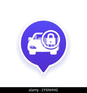 car lock icon, vector design Stock Vector