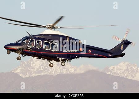 Air-to-air view of an Italian Air Force AgustaWestland HH-139A ...