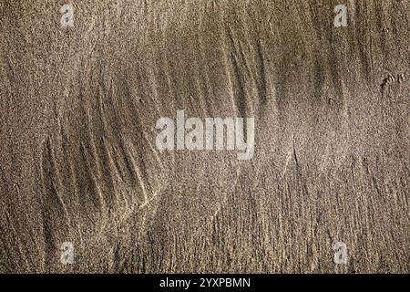 WA25953-00...WASHINGTON - Patterns in the sand at Second Beach in Olympic National Park. Stock Photo