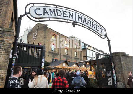 Camden Market Stables at Christmas time, in north London, UK Stock Photo