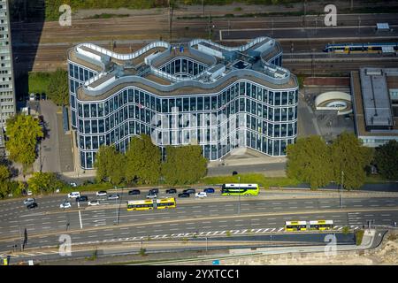 Aerial view, DB Schenker on the Essen campus, Südviertel, Essen, Ruhr area, North Rhine-Westphalia, Germany Stock Photo