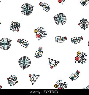 algorithm data technology ai seamless pattern vector Stock Vector