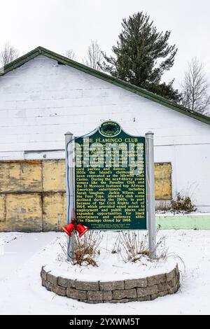 The Flamingo Club building in the old African-American resort of Idlewild, Michigan, USA [No release; editorial licensing only] Stock Photo