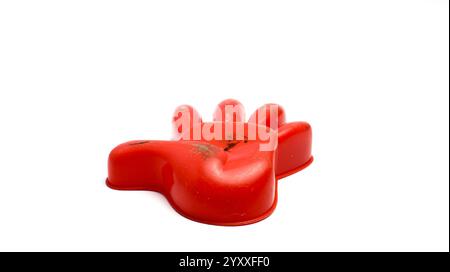Children's Toy In The Shape Of A Palm On A White Background Isolated Stock Photo