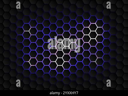 Abstract background with blue hexagon pattern, stock vector Stock Vector
