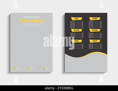 Creative Food Menu Template Design Stock Vector