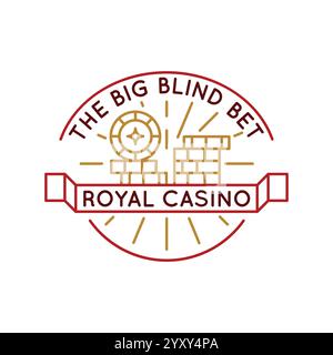 Simple Logo with Royal Casino Icon Stock Vector