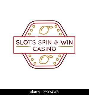 Simple Logo with slots spin Icon Stock Vector
